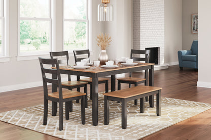Bradenton Furniture Outlet - Ashley Furniture - Gesthaven Dining Room - Dining Room Table Set (6/CN) / Natural/Brown - D396-325