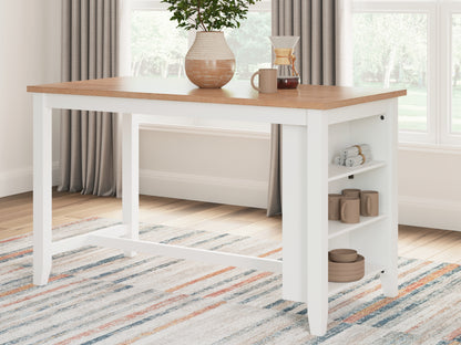 Bradenton Furniture Outlet - Ashley Furniture - Gesthaven Dining Room - RECT Dining Room Counter Table / Natural/White - D398-13
