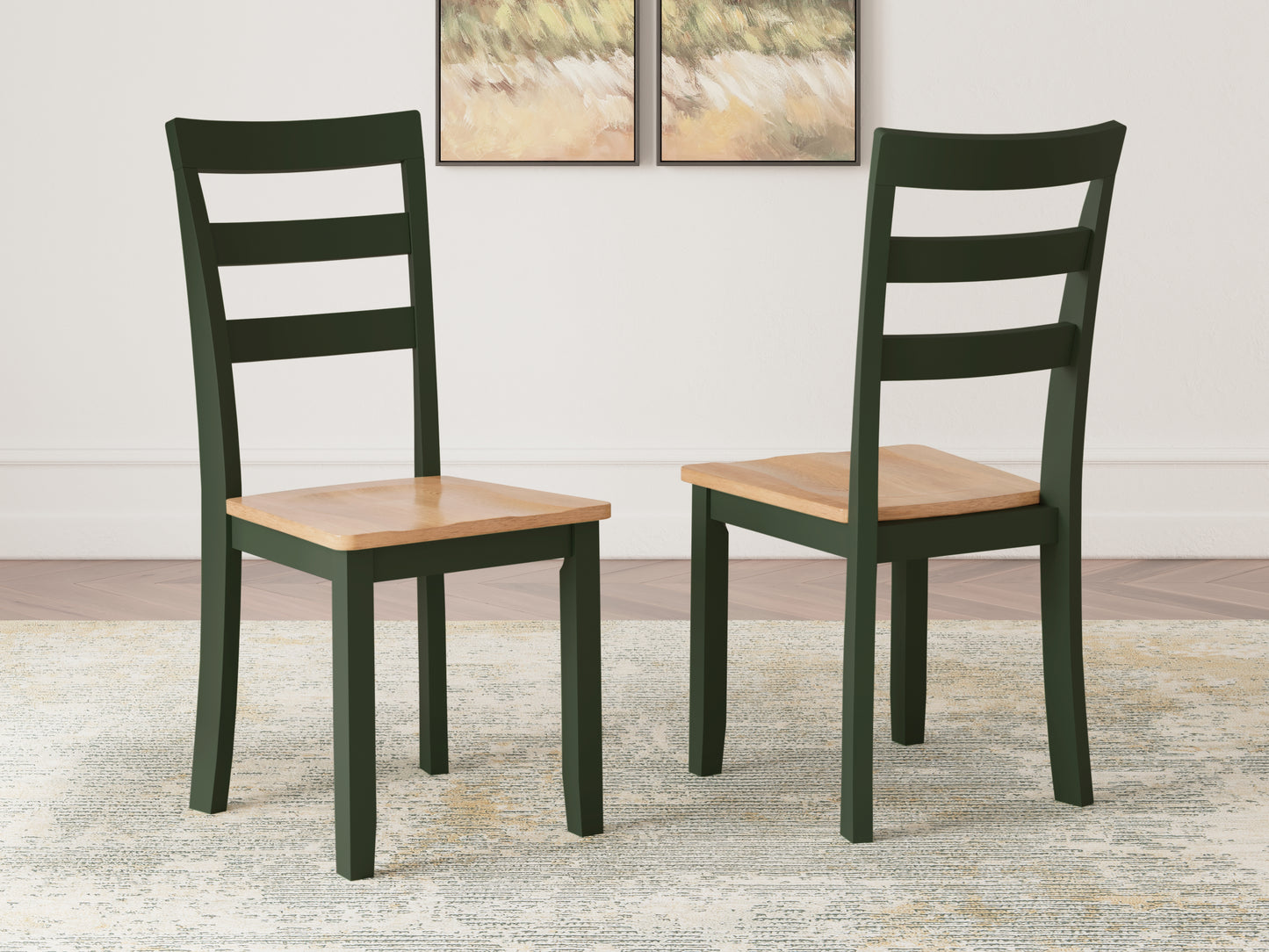 Bradenton Furniture Outlet - Ashley Furniture - Gesthaven Dining Room - Dining Chair (Set of 2) / Natural/Green - D401-01X2