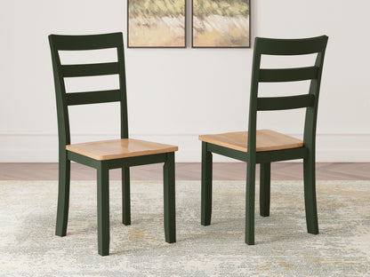 Bradenton Furniture Outlet - Ashley Furniture - Gesthaven Dining Room - Dining Chair (Set of 2) / Natural/Green - D401-01X2