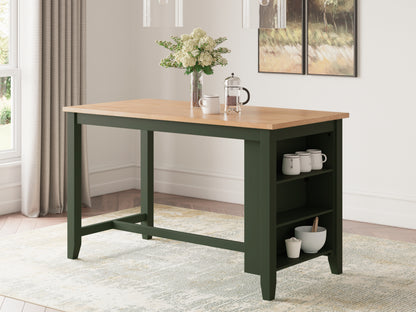 Bradenton Furniture Outlet - Ashley Furniture - Gesthaven Dining Room - RECT Dining Room Counter Table / Natural/Green - D401-13