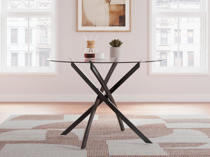 Bradenton Furniture Outlet - Ashley Furniture - Pharwynn Dining Room - Round Dining Room Table / Black - D446-15