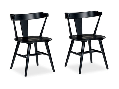 Bradenton Furniture Outlet - Ashley Furniture - Gretlynn Dining Room - Dining Chair (Set of 2) / Black/Natural - D501-02X2