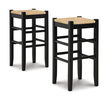 Bradenton Furniture Outlet - Ashley Furniture - Mirimyn Dining Room - Bar Height Bar Stool (Set of 2) / Black - D508-130X2