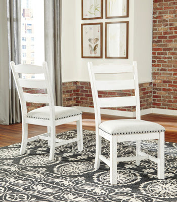 Bradenton Furniture Outlet - Ashley Furniture - Valebeck Dining Room - Dining Chair (Set of 2) / Beige/White - D546-01X2