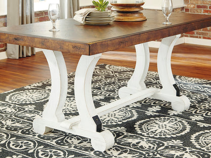 Bradenton Furniture Outlet - Ashley Furniture - Valebeck Dining Room - Rectangular Dining Room Table / White/Brown - D546-35