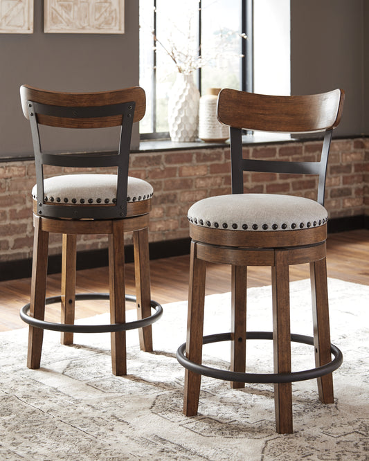 Bradenton Furniture Outlet - Ashley Furniture - Valebeck Dining Room - UPH Swivel Stool (1/CN) / Black - D546-824