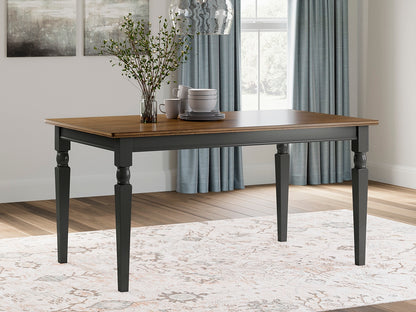 Bradenton Furniture Outlet - Ashley Furniture - Owingsville Dining Room - Rectangular Dining Room Table / Black/Brown / 60"W x 36"D x 30"H - D580-25