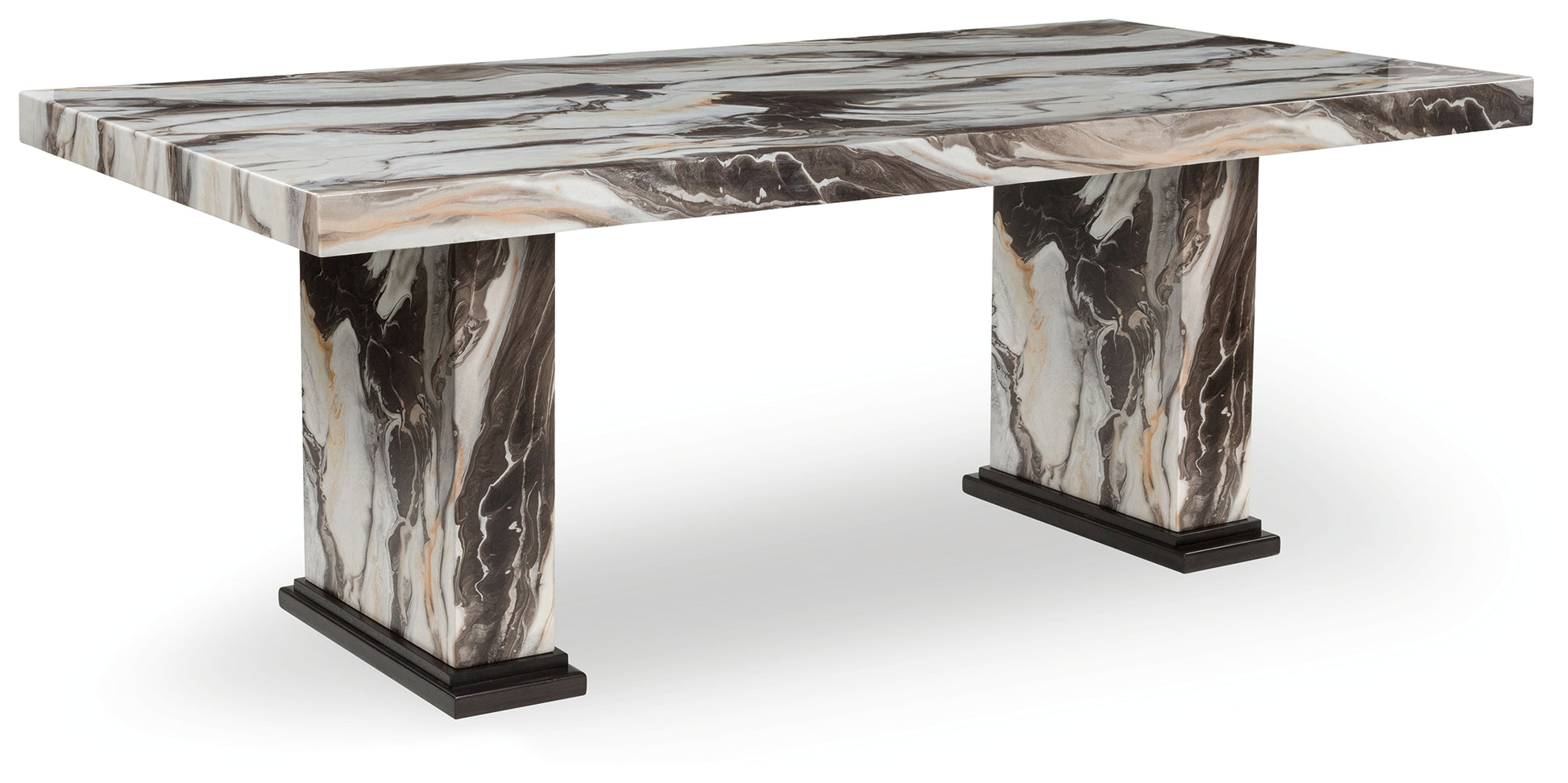 Bradenton Furniture Outlet - Ashley Furniture - Jeshina Dining Table - Dining Table / Dark Brown/Beige - PCD581D4