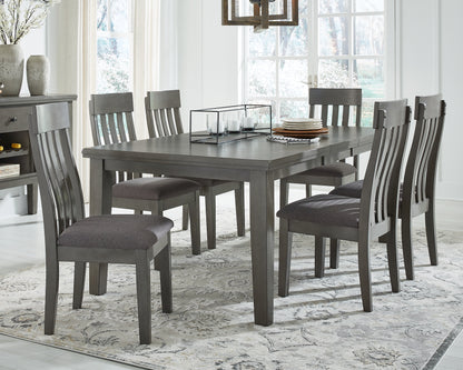 Bradenton Furniture Outlet - Ashley Furniture - Hallanden Dining Room - RECT DRM Butterfly EXT Table / Gray / 42"W x 78"D x 30"H - D589-35