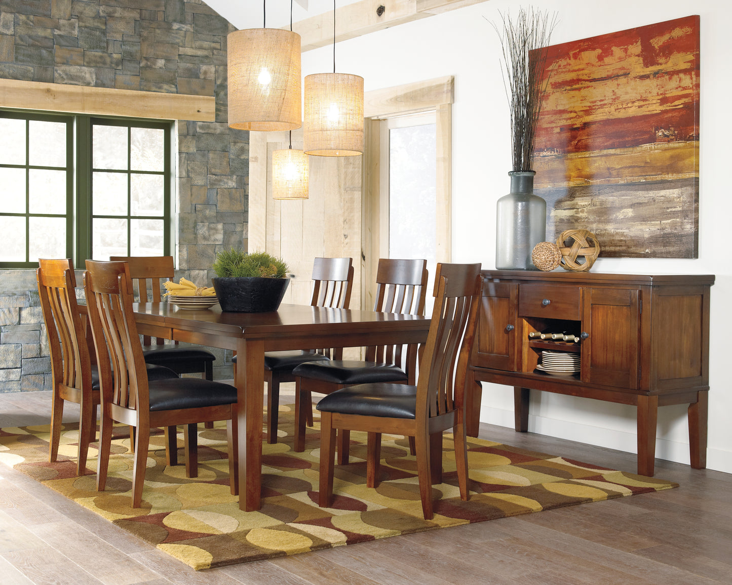 Bradenton Furniture Outlet - Ashley Furniture - Ralene Dining Room - RECT DRM Butterfly EXT Table / Medium Brown - D594-35