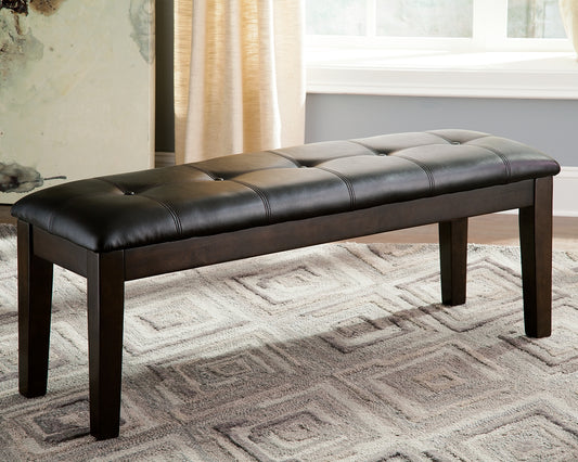Bradenton Furniture Outlet - Ashley Furniture - Haddigan Dining Bench - Large UPH Dining Room Bench / Dark Brown / 50"W x 16"D x 19"H - D596-00