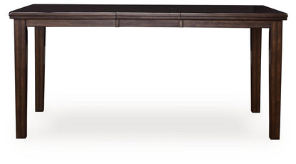Bradenton Furniture Outlet - Ashley Furniture - Haddigan Dining Room - DRM Counter Butterfly EXT TBL / Dark Brown - D596-32