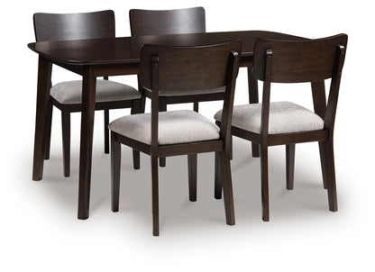 Bradenton Furniture Outlet - Ashley Furniture - Mallenette Dining Table and 4 Chairs (Set of 5) - Dining Room Table Set (5/CN) / Merlot - PCD607-225