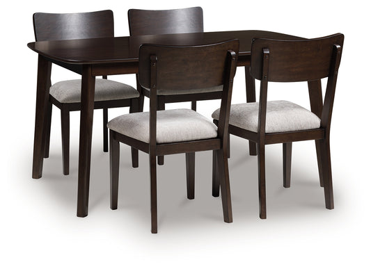 Bradenton Furniture Outlet - Ashley Furniture - Mallenette Dining Table and 4 Chairs (Set of 5) - Dining Room Table Set (5/CN) / Merlot - PCD607-225
