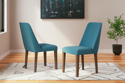 Bradenton Furniture Outlet - Ashley Furniture - Lyncott Dining Room - Dining Chair (Set of 2) / Blue/Brown - D615-03X2