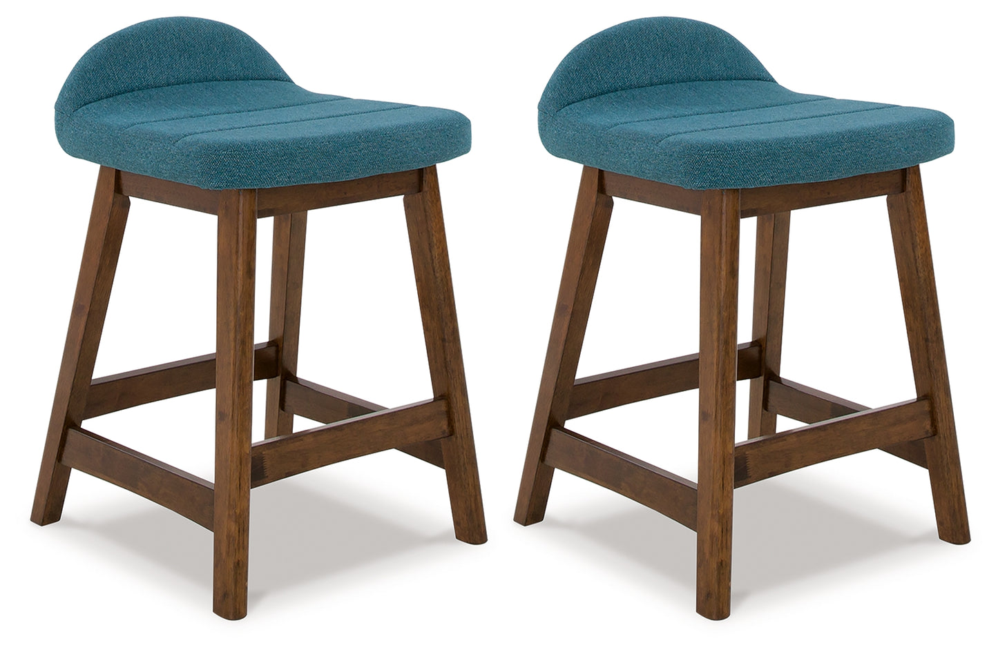 Bradenton Furniture Outlet - Ashley Furniture - Lyncott Dining Room - Counter Height Bar Stool (Set of 2) / Blue/Brown - D615-324X2