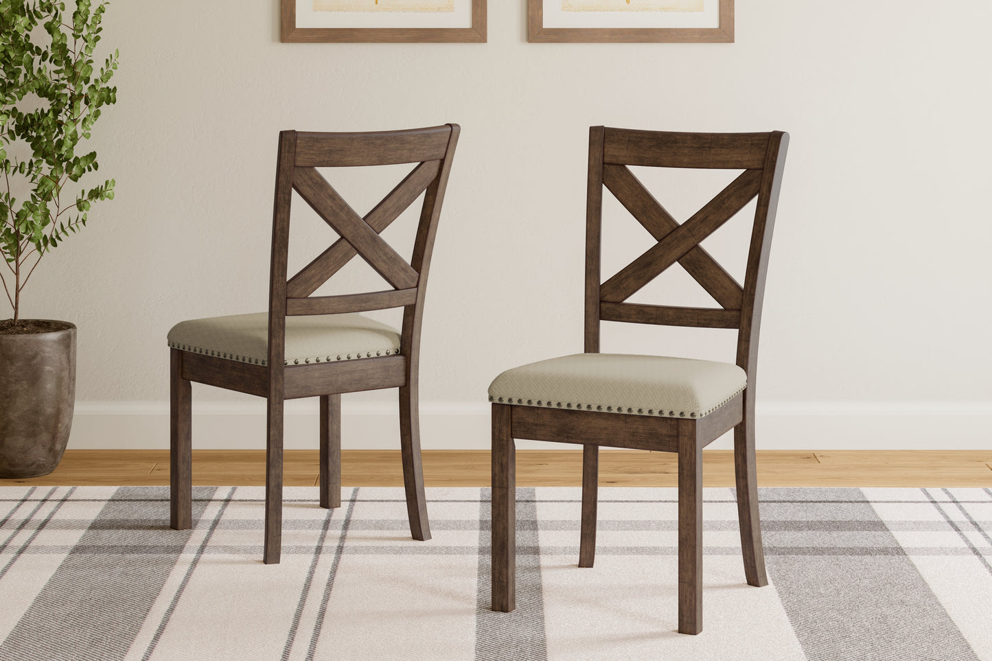 Bradenton Furniture Outlet - Ashley Furniture - Moriville Dining Room - Dining Chair (Set of 2) / Beige - D631-01X2