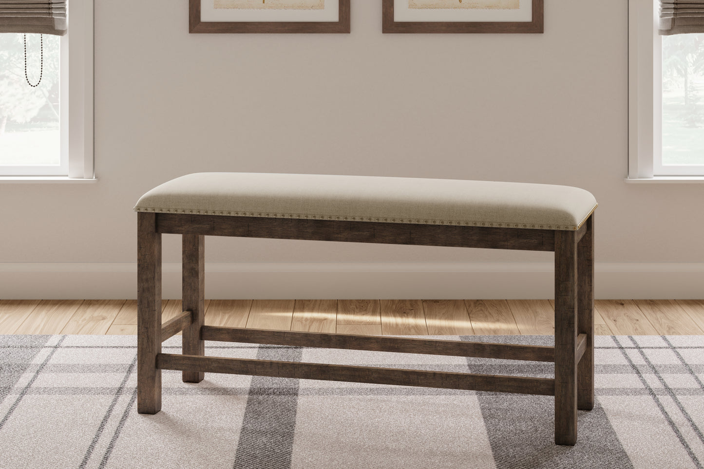 Bradenton Furniture Outlet - Ashley Furniture - Moriville Dining Room - Double UPH Bench (1/CN) / Beige - D631-09