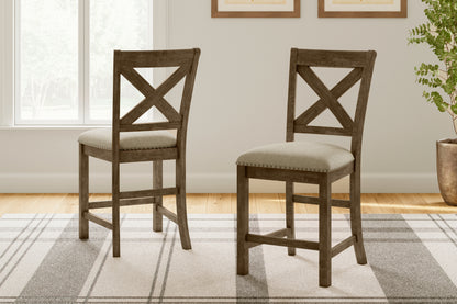 Bradenton Furniture Outlet - Ashley Furniture - Moriville Dining Room - Counter Height Bar Stool (Set of 2) / Beige - D631-124X2