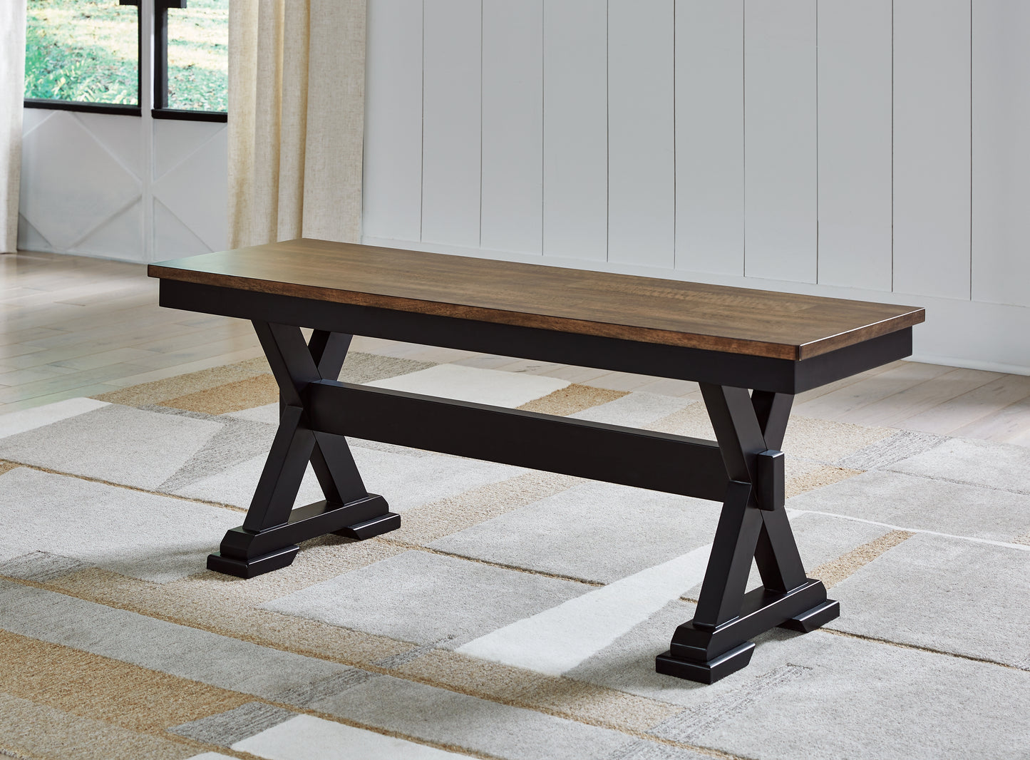 Bradenton Furniture Outlet - Ashley Furniture - Wildenauer Dining Room - Large Dining Room Bench / Brown/Black - D634-00