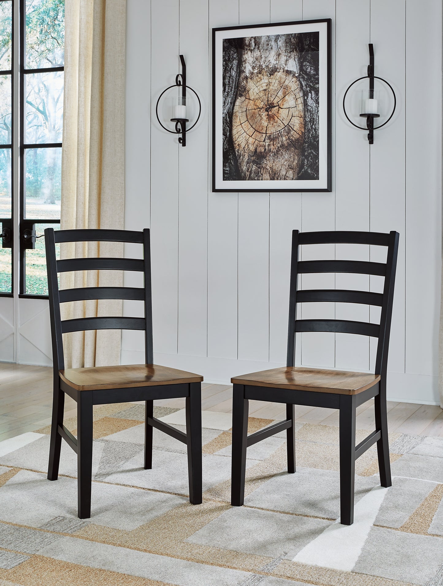 Bradenton Furniture Outlet - Ashley Furniture - Wildenauer Dining Room - Dining Chair (Set of 2) / Brown/Black - D634-01X2