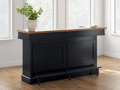Bradenton Furniture Outlet - Ashley Furniture - Wildenauer 78" Bar - Bar / Brown/Black - D634-65