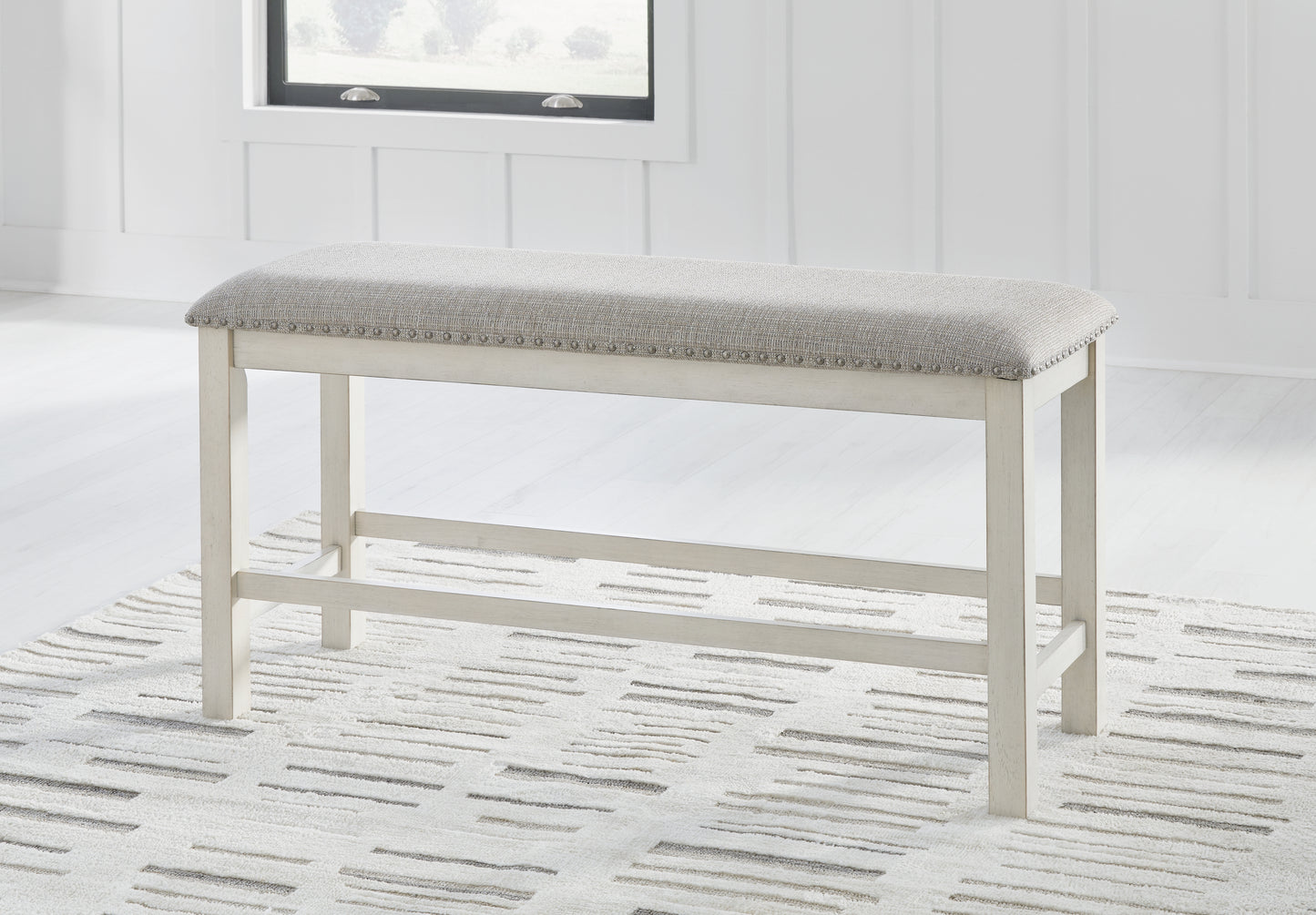 Bradenton Furniture Outlet - Ashley Furniture - Robbinsdale Dining Room - Counter Height Dining Table / Antique White / 36"W x 72"D x 37"H - D642D7