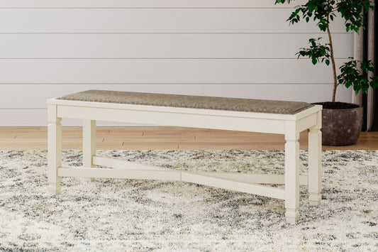 Bradenton Furniture Outlet - Ashley Furniture - Bolanburg Dining Bench - Large UPH Dining Room Bench / Two-tone / 50"W x 15"D x 20"H - D647-00