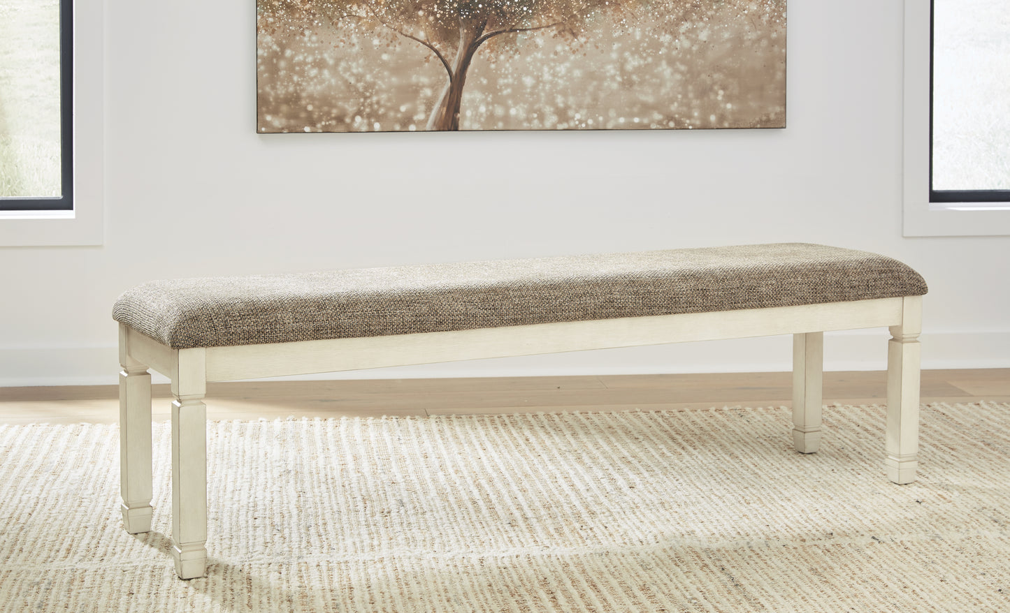 Bradenton Furniture Outlet - Ashley Furniture - Bolanburg Dining Room - Extra Large UPH DRM Bench / Two-tone - D647-08