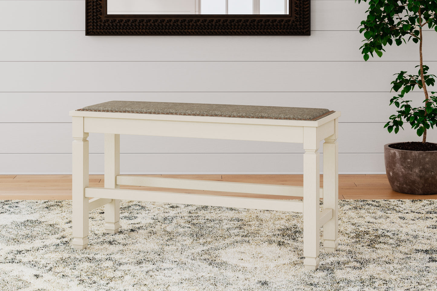 Bradenton Furniture Outlet - Ashley Furniture - Bolanburg Dining Room - DBL Counter UPH Bench (1/CN) / Two-tone - D647-09