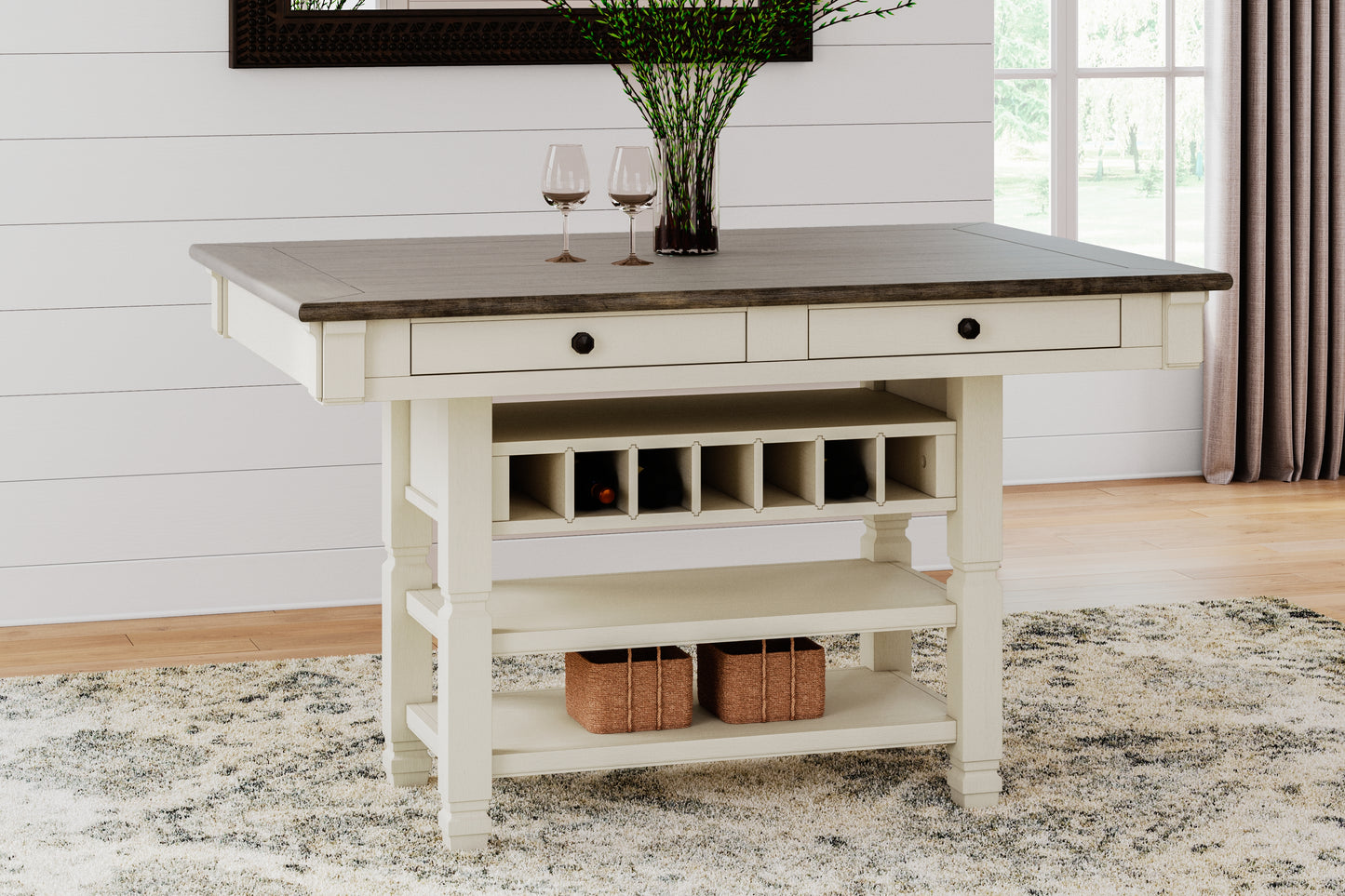 Bradenton Furniture Outlet - Ashley Furniture - Bolanburg Dining Room - Counter Height Bar Stool (Set of 2) / Two-tone - D647-024X2