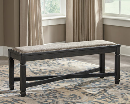 Bradenton Furniture Outlet - Ashley Furniture - Tyler Creek Dining Room - DBL Counter UPH Bench (1/CN) / Antique Black / 42"W x 15"D x 24"H - D736-09