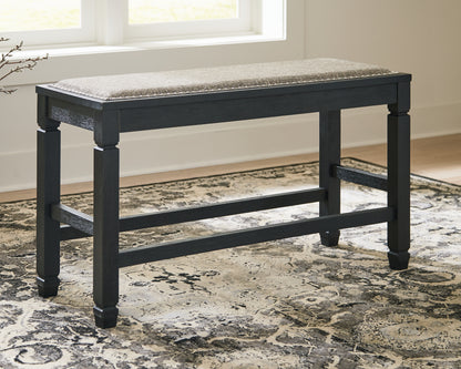 Bradenton Furniture Outlet - Ashley Furniture - Tyler Creek Dining Room - DBL Counter UPH Bench (1/CN) / Antique Black / 42"W x 15"D x 24"H - D736-09