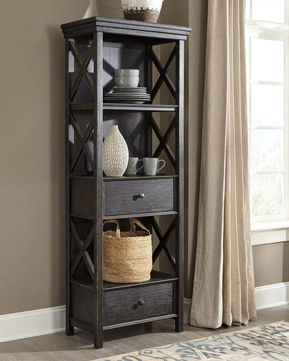 Bradenton Furniture Outlet - Ashley Furniture - Tyler Creek Dining Room - Display Cabinet / Black/Gray / 28"W x 16"D x 75"H - D736-76