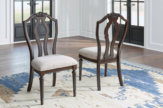 Bradenton Furniture Outlet - Ashley Furniture - Lavinton Dining Room - Dining Chair (Set of 2) / Tan/Brown - D764-01X2