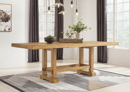 Bradenton Furniture Outlet - Ashley Furniture - Havonplane Dining Room - RECT DRM Counter EXT Table / Brown / 42"W x 108"D x 36"H - D773-32