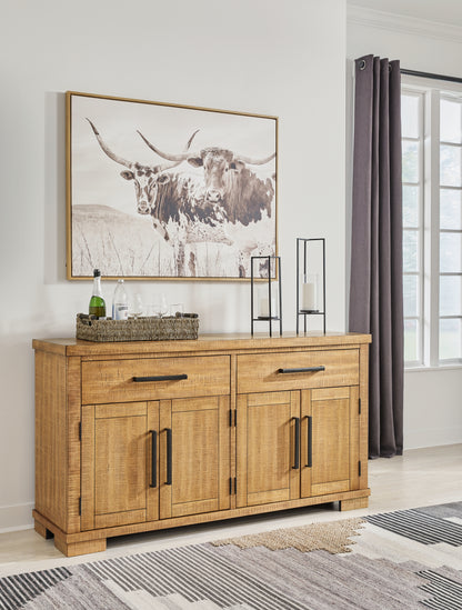 Bradenton Furniture Outlet - Ashley Furniture - Havonplane Dining Room - Dining Room Server / Brown / 66"W x 19"D x 36"H - D773-60