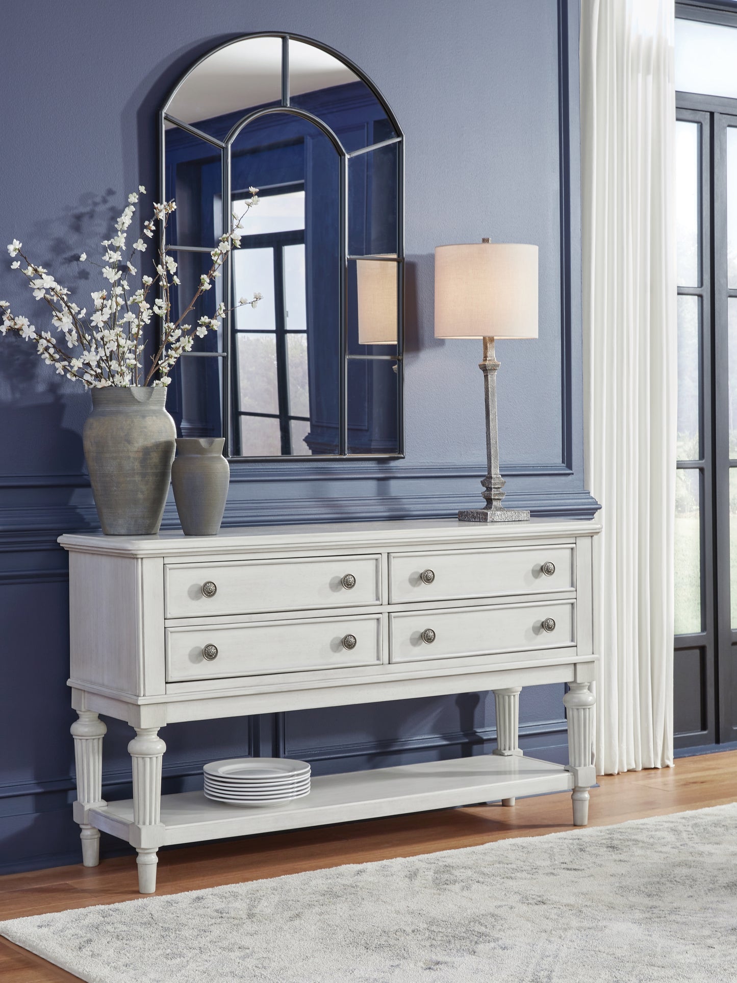 Bradenton Furniture Outlet - Ashley Furniture - Montelaine Dining Room - Dining Room Server / Antique White - D795-60