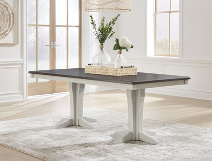Bradenton Furniture Outlet - Ashley Furniture - Darborn Dining Room - Dining Table / Gray/Brown / 40"W x 78"D x 30"H - D796D3