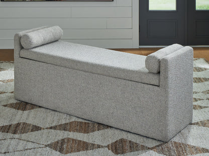 Bradenton Furniture Outlet - Ashley Furniture - Galliden Dining Room - Large UPH Dining Room Bench / Beige - D841-00