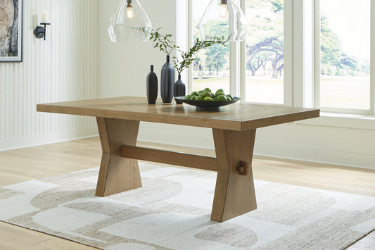 Bradenton Furniture Outlet - Ashley Furniture - Galliden Dining Room - RECT Dining Room EXT Table / Black/Brown - D841-55