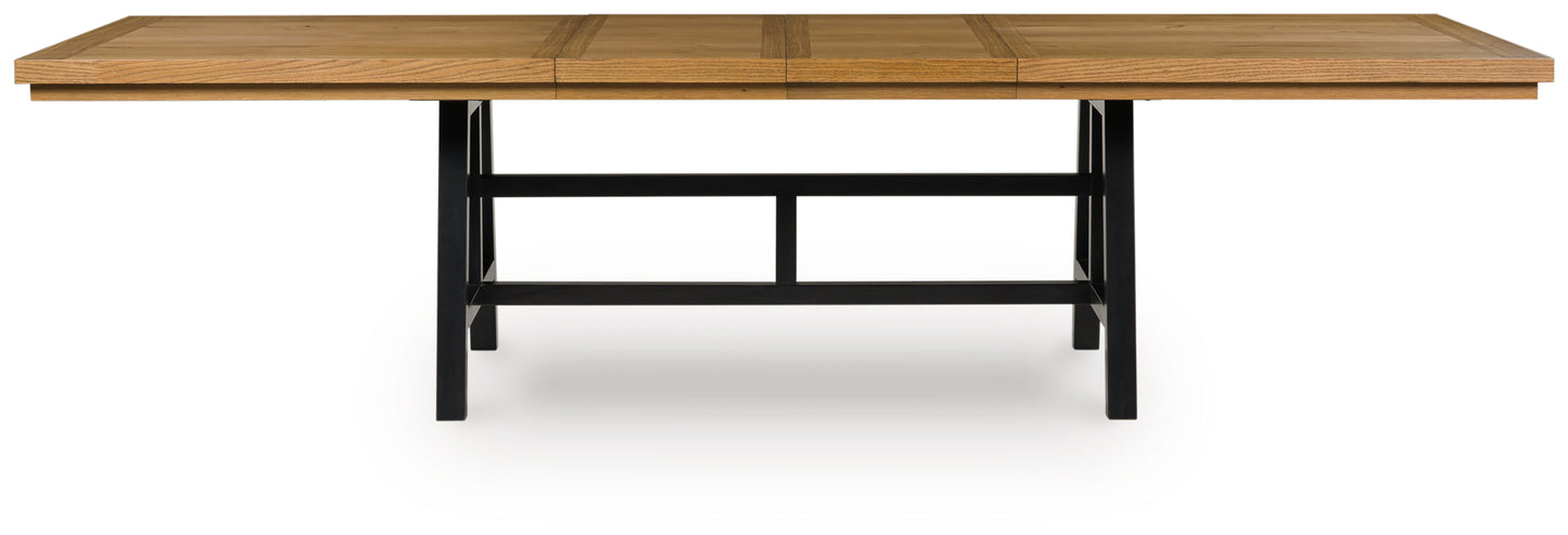 Bradenton Furniture Outlet - Ashley Furniture - Galliden Dining Room - RECT Dining Room EXT Table / Black/Brown - D841-55