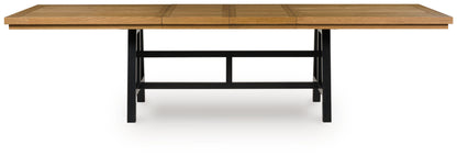 Bradenton Furniture Outlet - Ashley Furniture - Galliden Dining Room - RECT Dining Room EXT Table / Black/Brown - D841-55