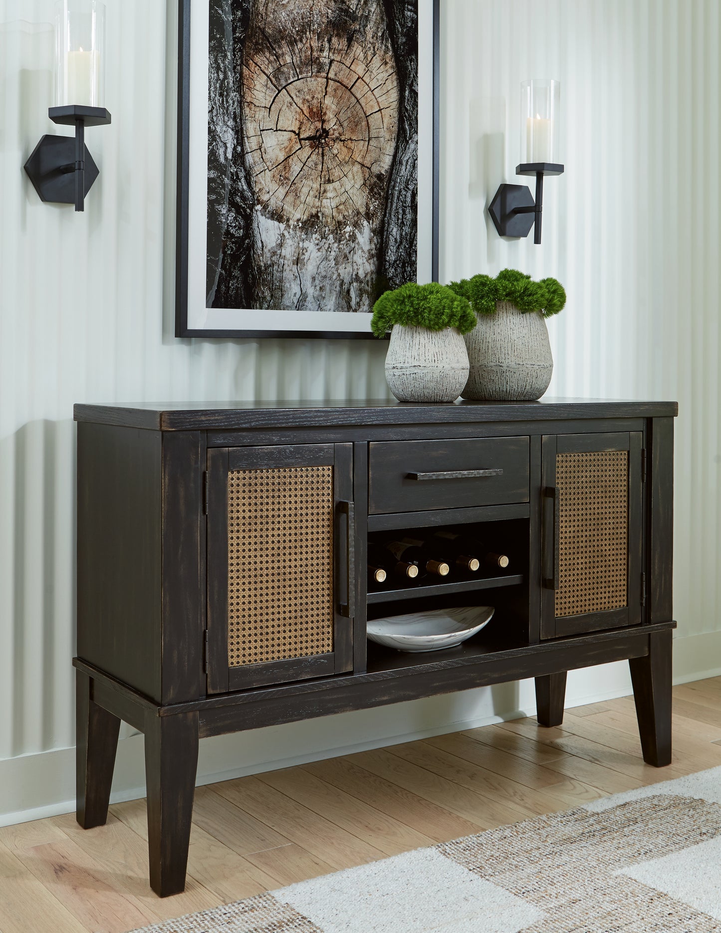 Bradenton Furniture Outlet - Ashley Furniture - Galliden Dining Room - Dining Room Server / Black - D841-60