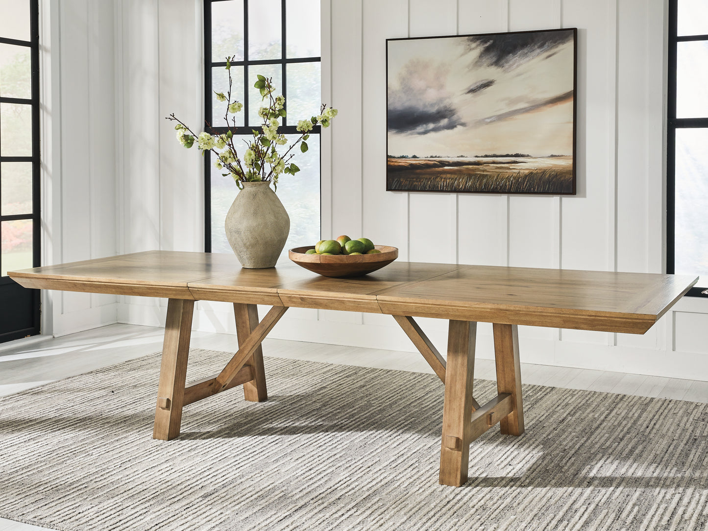 Bradenton Furniture Outlet - Ashley Furniture - Ridgester Dining Room - RECT Dining Room EXT Table / Light Brown - D858-45