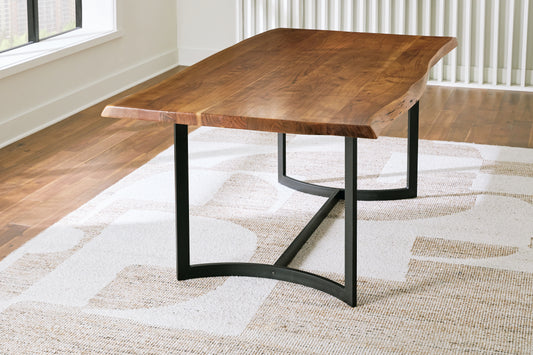 Bradenton Furniture Outlet - Ashley Furniture - Fortmaine Dining Room - Rectangular Dining Room Table / Brown/Black - D872-25