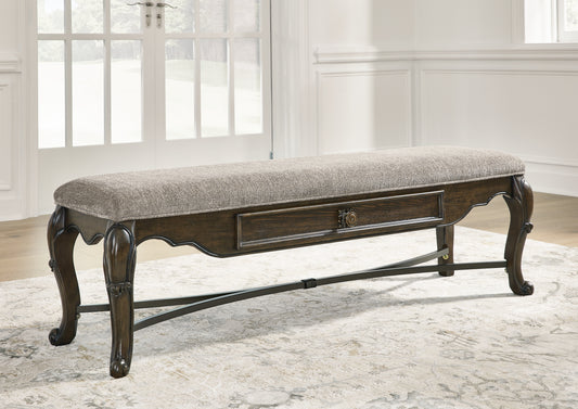 Bradenton Furniture Outlet - Ashley Furniture - Maylee Dining Room - Dining Buffet and Hutch / Dark Brown / 71.75"W x 20.75"D x 89.25"H - D947D1