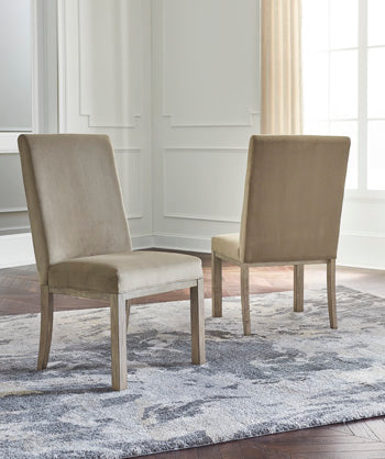 Bradenton Furniture Outlet - Ashley Furniture - Chrestner Dining Room - Dining Chair (Set of 2) / Gray/Brown - D983-01X2