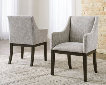 Bradenton Furniture Outlet - Ashley Furniture - Burkhaus Dining Room - Dining Arm Chair (Set of 2) / Dark Brown - D984-01AX2